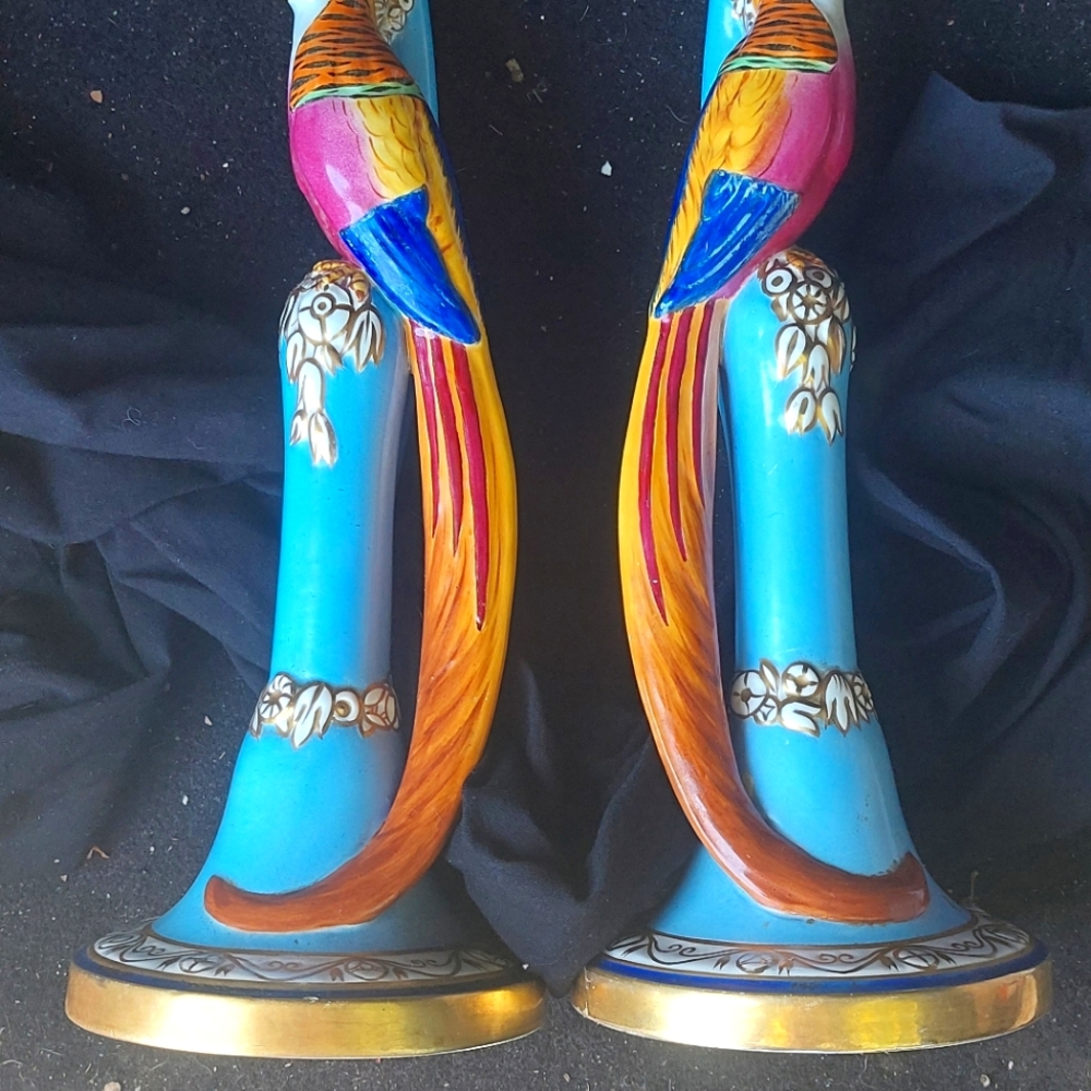 Set of 2 candlestick statues